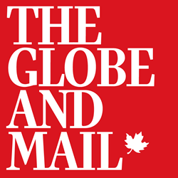 The Globe and Mail Logo red with white text